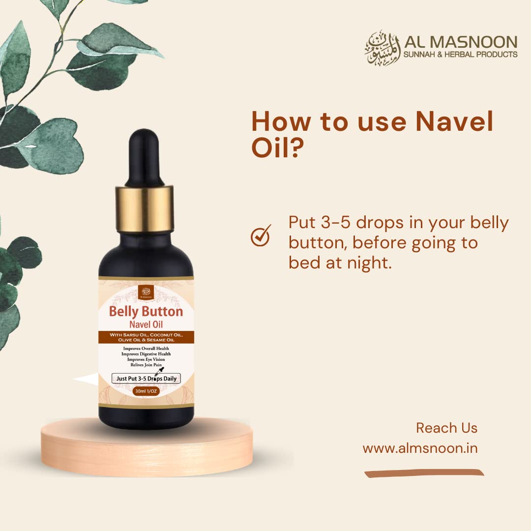 Aceite para ombligo con coco de 1.06 onzas al masnoon