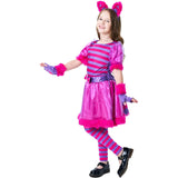 Disfraz de gato de Cheshire para niñas de 4 - 6 años