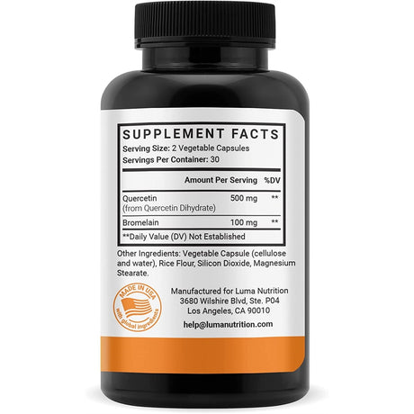 Suplementos Alimenticios  Quercetina con bromelina