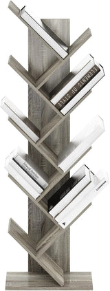 Estantería estilo árbol, 9 niveles, madera de roble francés