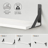 Estante Flotante Blanco Juego de 3, 24x8 Pulgadas, Modelo 24