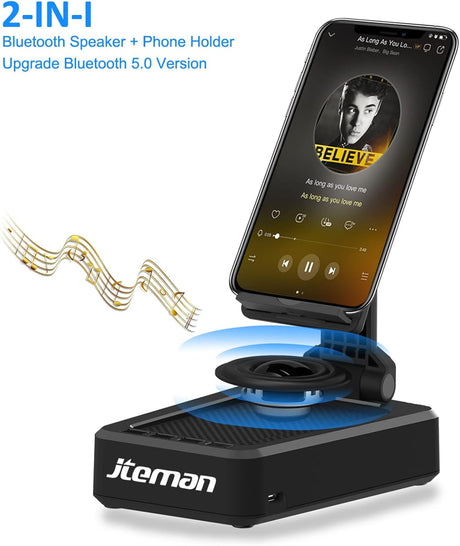 Soporte para teléfono celular con altavoz y base