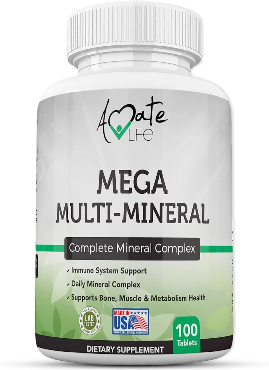 Suplemento Complejo mineral completo con vitamina D3, calcio