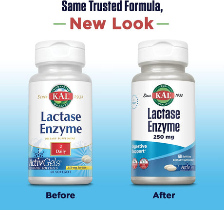Suplemento Enzima lactasa de 250 mg de digestión saludable