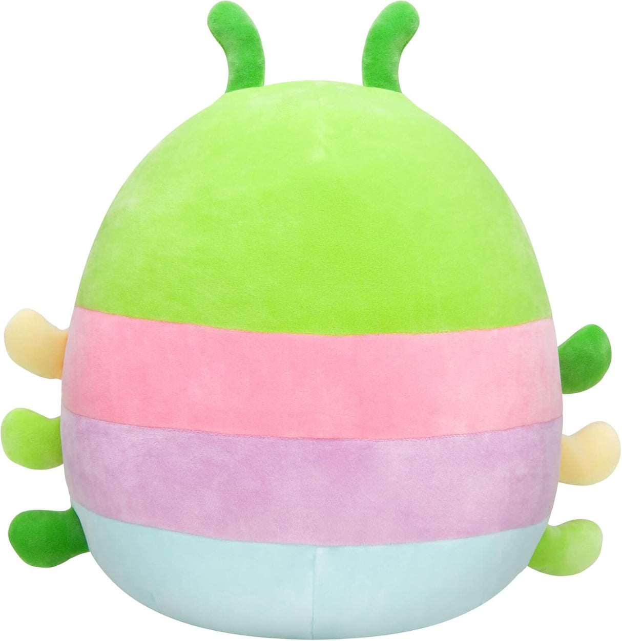 Peluche de Oruga verde de 14 pulgadas con rayas multicolor