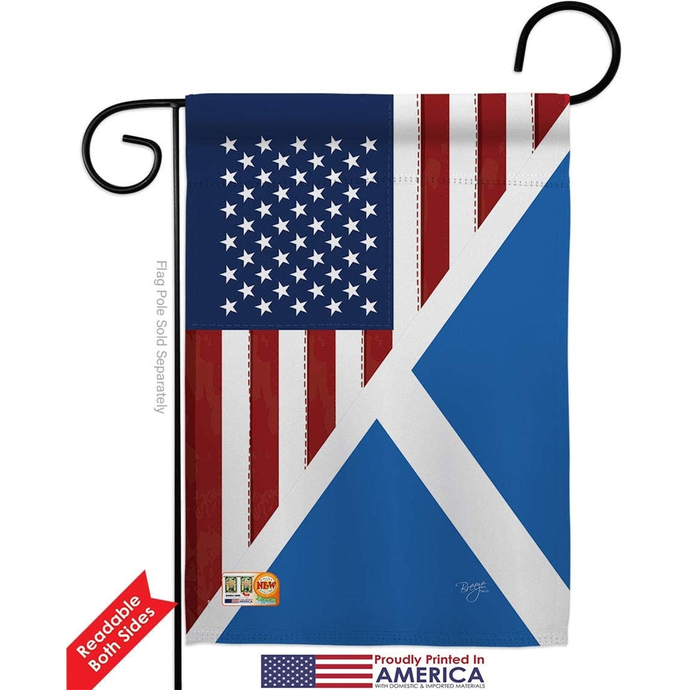 Banderas de la amistad de Escocia y de los Estados Unidos