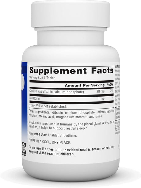 Melatonina 1 mg Source Naturals - 100 Tabletas Suplemento
