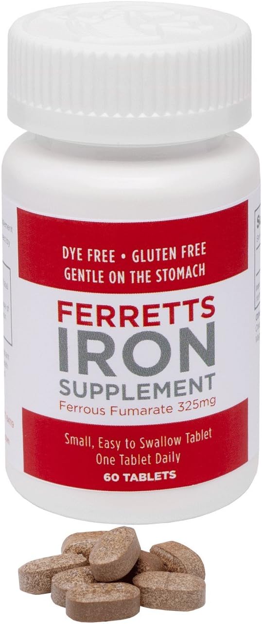 Suplemento Pastillas Ferrets 60 (0.004 oz)  Paquete de 1, 60