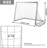 Red de fútbol infantil 12x6 pies con correas ajustables