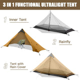 Tienda de campaña ultraligera Night Cat 1 persona, 2 lbs, waterproof