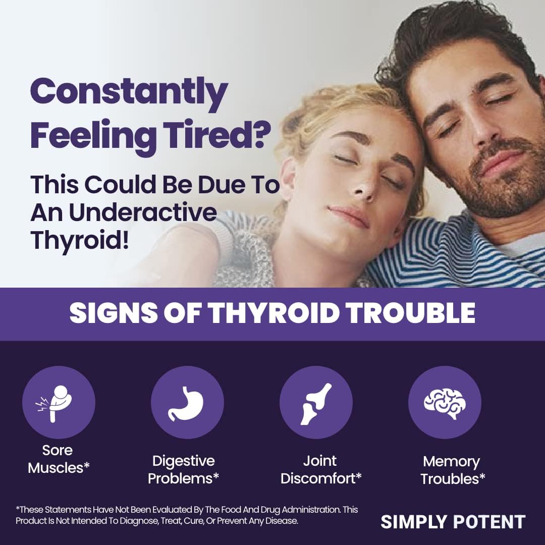 Suplemento de apoyo tiroideo y apoyo suprarrenal con yodo