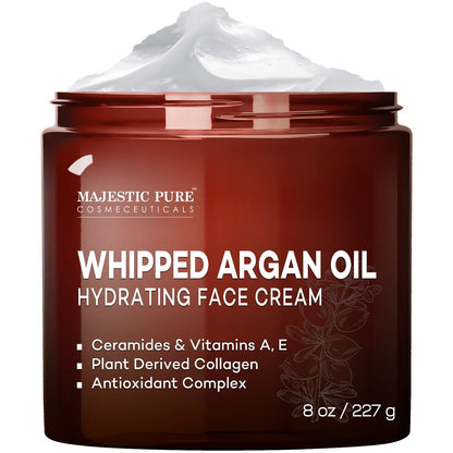 Crema facial hidratante de aceite de argán batido MAJESTIC