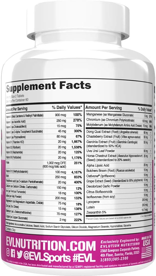 Suplemento Multivitamínico para mujer minerales de espectro