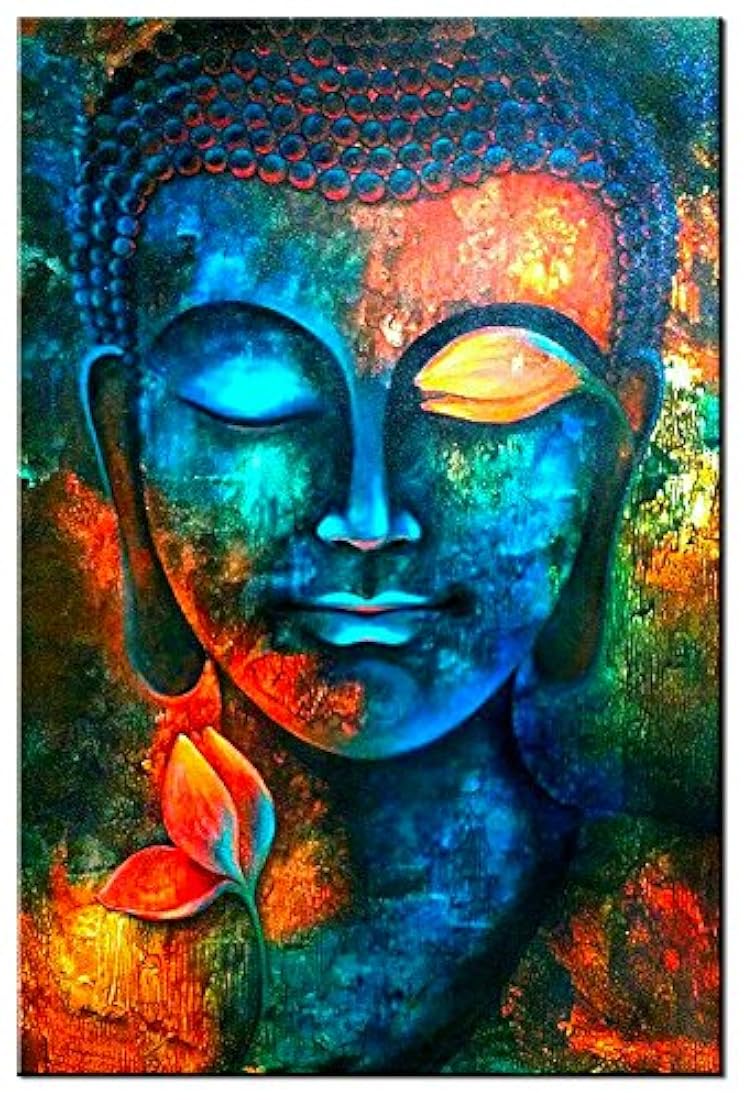Lienzo SUNFROWER ART decorativo para pared, diseño de Buda