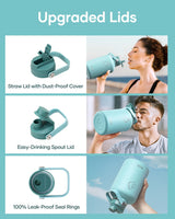 Botella de agua aislada BUZIO 64 oz, acero inoxidable, 48h frío