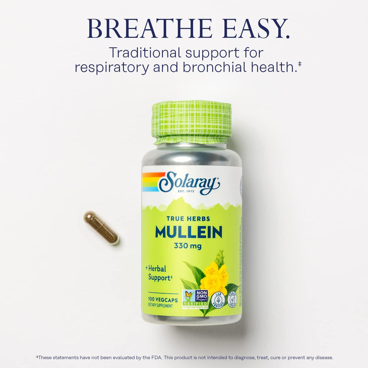 Solaray Hoja de gordolobo apoyar la función respiratoria