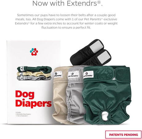 Pet Parents Pañales y extensores lavables  perros medianos