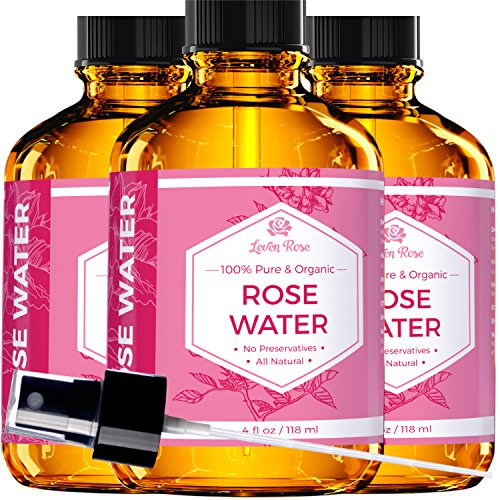 Tónico facial de agua de rosas, 100% puro, marroquí natural