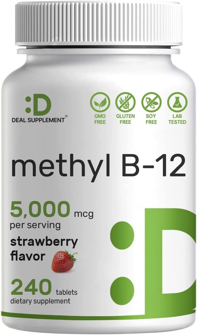 Vitaminas Metil B-12 de 5000 mcg 240 tabletas masticables