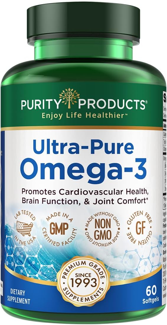 Omega 3 Ultra Puro Purity Products, 60 cápsulas