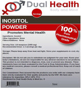 Polvo de Inositol Dual Health Body & Mind 8 oz Antioxidantes 1000mg