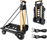 Carretilla Plegable Portátil 70Kg 4 Ruedas Mango Ajustable