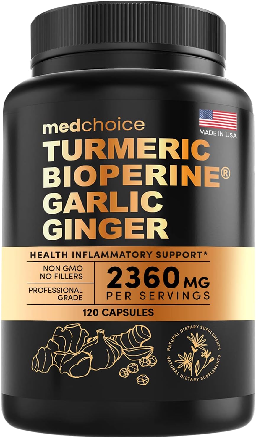 Suplementos Alimenticios de cúrcuma 4 en 1 con bioperina