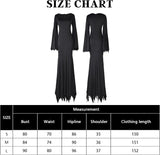 Disfraz Morticia YOGFIT con mangas de murciélago para Halloween