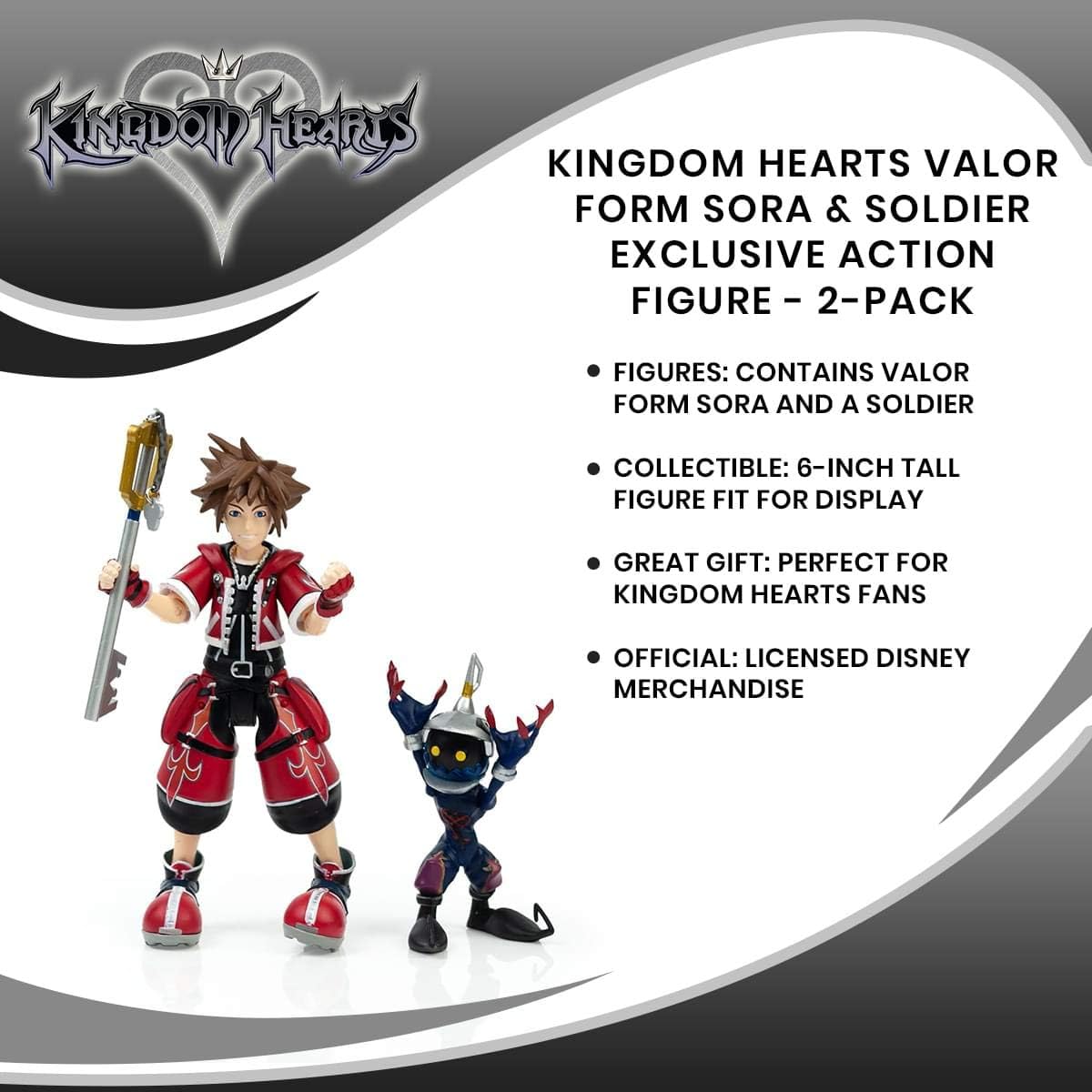 Figura Acción 2-Pack Sora y Soldado Heartless - Kingdom Hearts