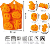 Moldes de Silicona Halloween 12 Cavidades para Chocolates 2 PCS