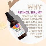 Suero Facial de Retinol y Ácido Hialurónico Hidratante Nocturno