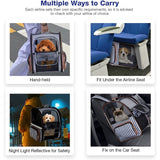 Mochila grande para gatos expandible y plegable rosada