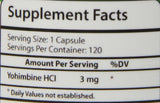 Suplementos Biotech yohimbine HCl dietético 120 unidades