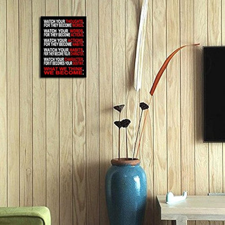 Pyradecor Watch Your Thoughts - Lienzo decorativo para pared