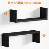 Estantes Flotantes SRIWATANA para Pared, Set de 5, Madera
