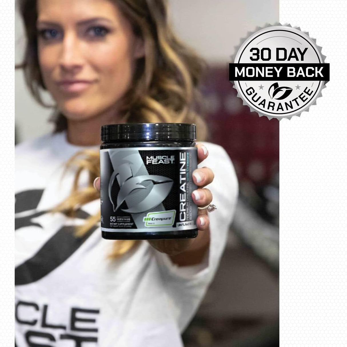 Creatina Monohidratada Muscle Feast, Vegan, 300g, Creapure