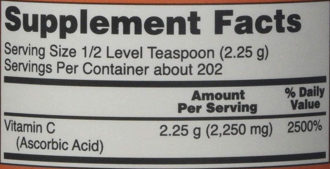 Vitamin C en cristales de Now Foods, 1 lb