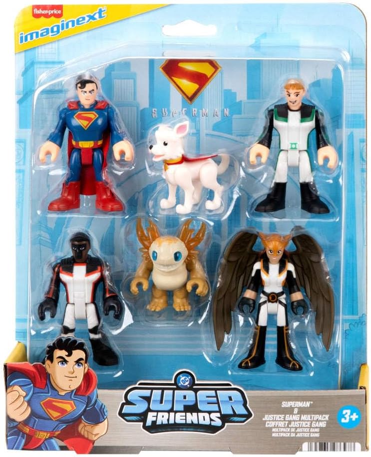 Figuritas Fisher-Price Imaginext Superman Pack 6 Personajes Krypto Kaiju