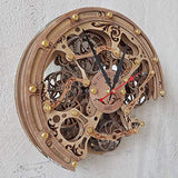 Reloj de pared de engranajes móviles hecho a mano