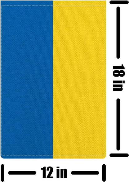 Bandera de Ucrania, bandera de jardín ucraniano, bandera internacional de países ucranianos, bandera de la nación mundial, banderas de lino de doble cara, banderas decorativas de patio al aire libre (12 x 18 pulgadas)