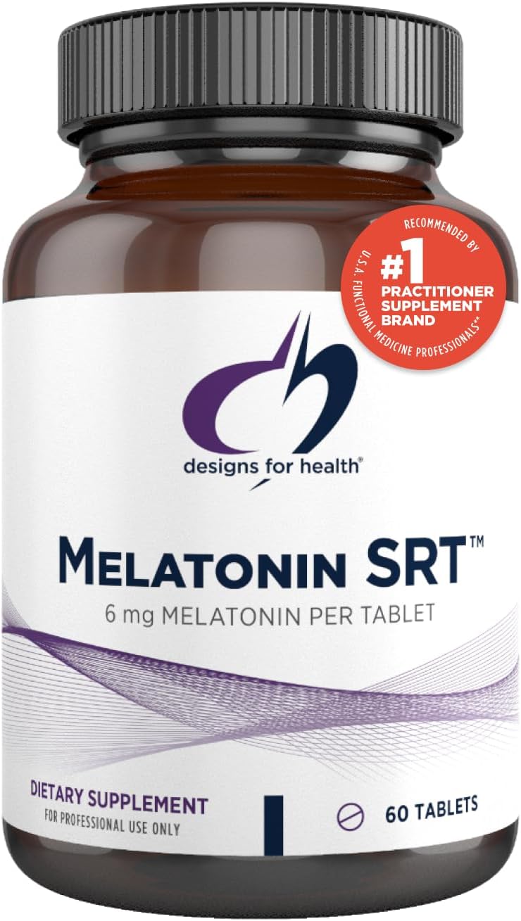 Suplemento de Melatonina SRT, Designs for Health, 6mg, 60 Tab.
