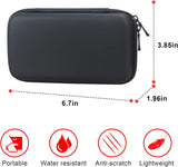 Elonbo Estuche rígido de viaje para Anker 622/633 / 521 batería magnética (MagGo), cargador portátil inalámbrico plegable magnético de almacenamiento de banco de energía, bolsillo de malla adicional para cable de carga, color negro