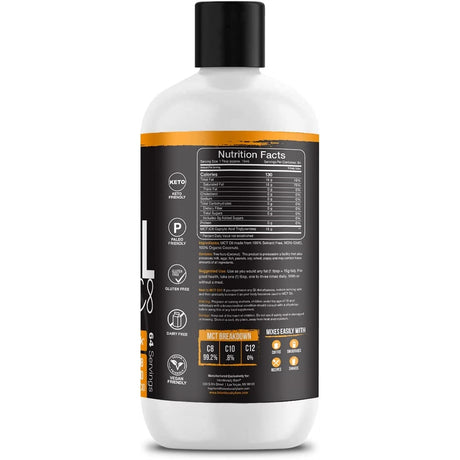 Suplementos Aceite MCT orgánico puro C8 - Keto paleo