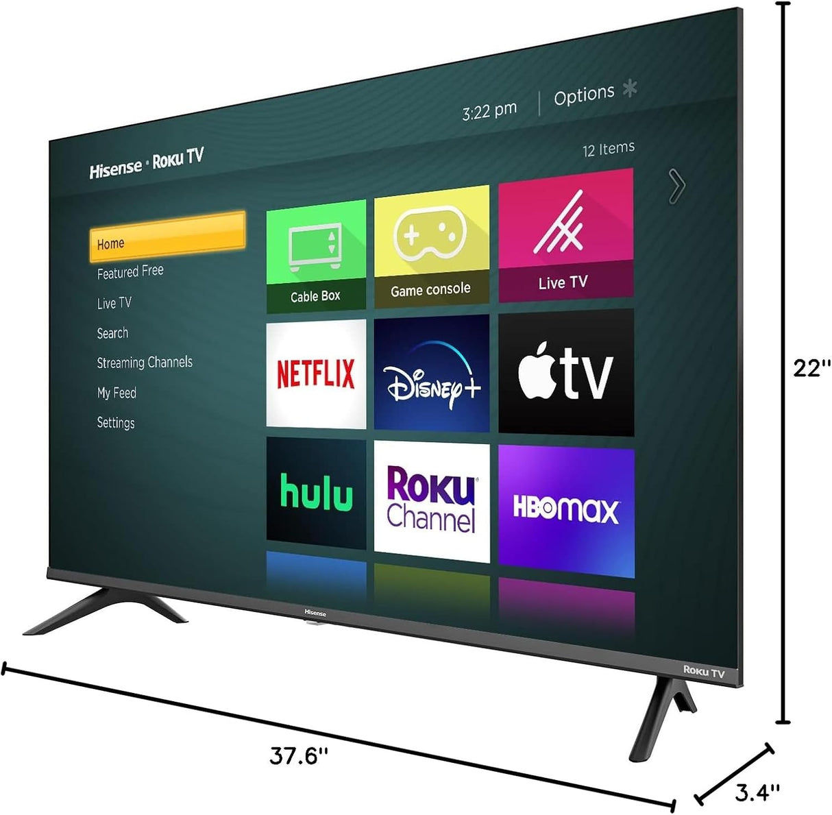 Televisor LED Hisense 43 Smart TV Roku 43H4G, Asistente Google