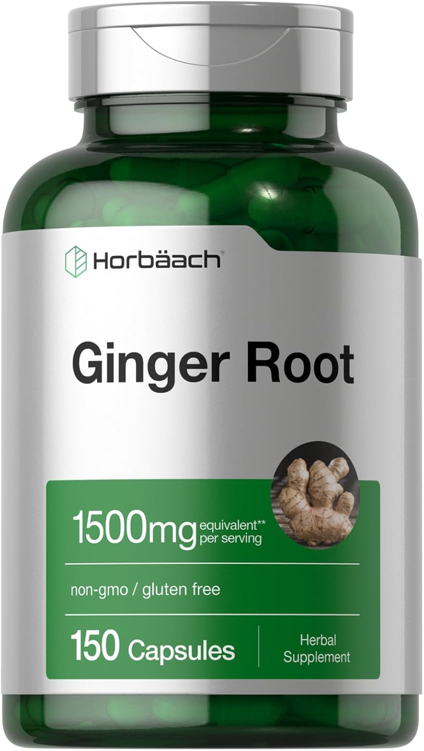 Suplemento de raíz de jengibre de 1500 mg  150 píldoras