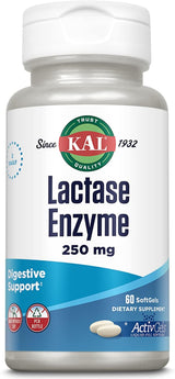 Suplemento Enzima lactasa de 250 mg de digestión saludable