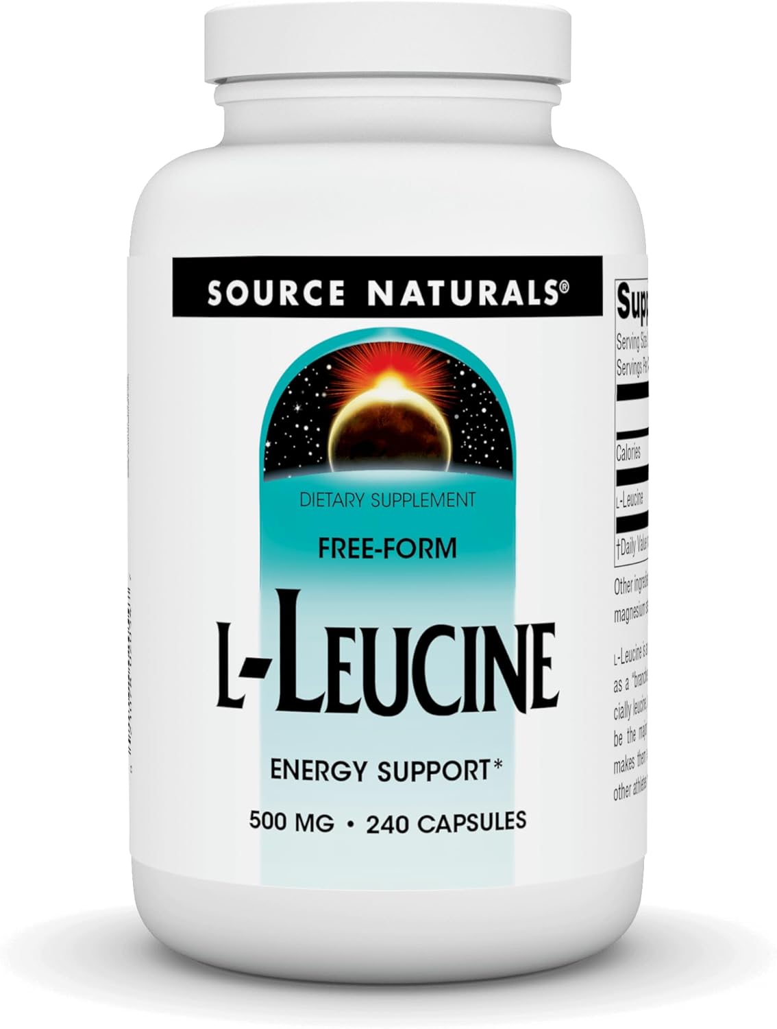 Fuente Naturals L-Leucina, aminoácido esencial para energía, 240 cápsulas