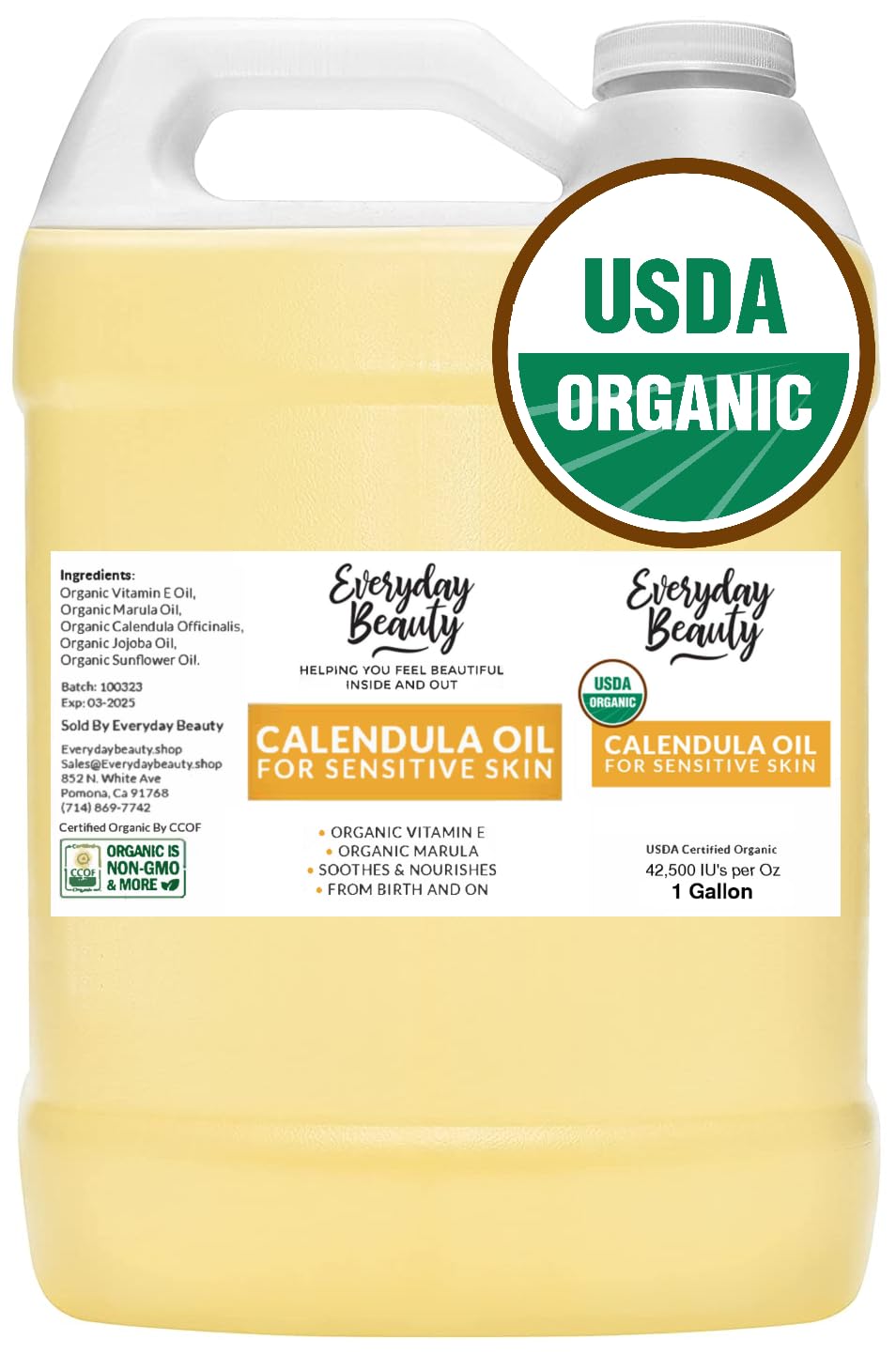 Aceite de Caléndula Orgánico para Pieles Sensibles