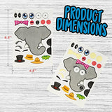 24 hojas de pegatinas Make-a-zoo sobre animales, gran zoo
