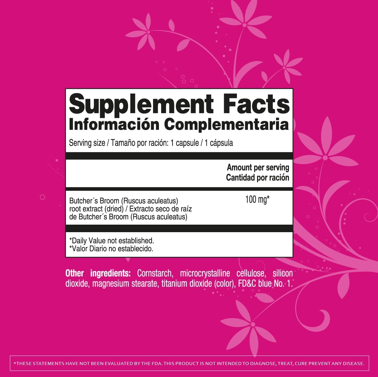Suplemento de Circulación Saludable, Ruscus Aculeatus, 60ct